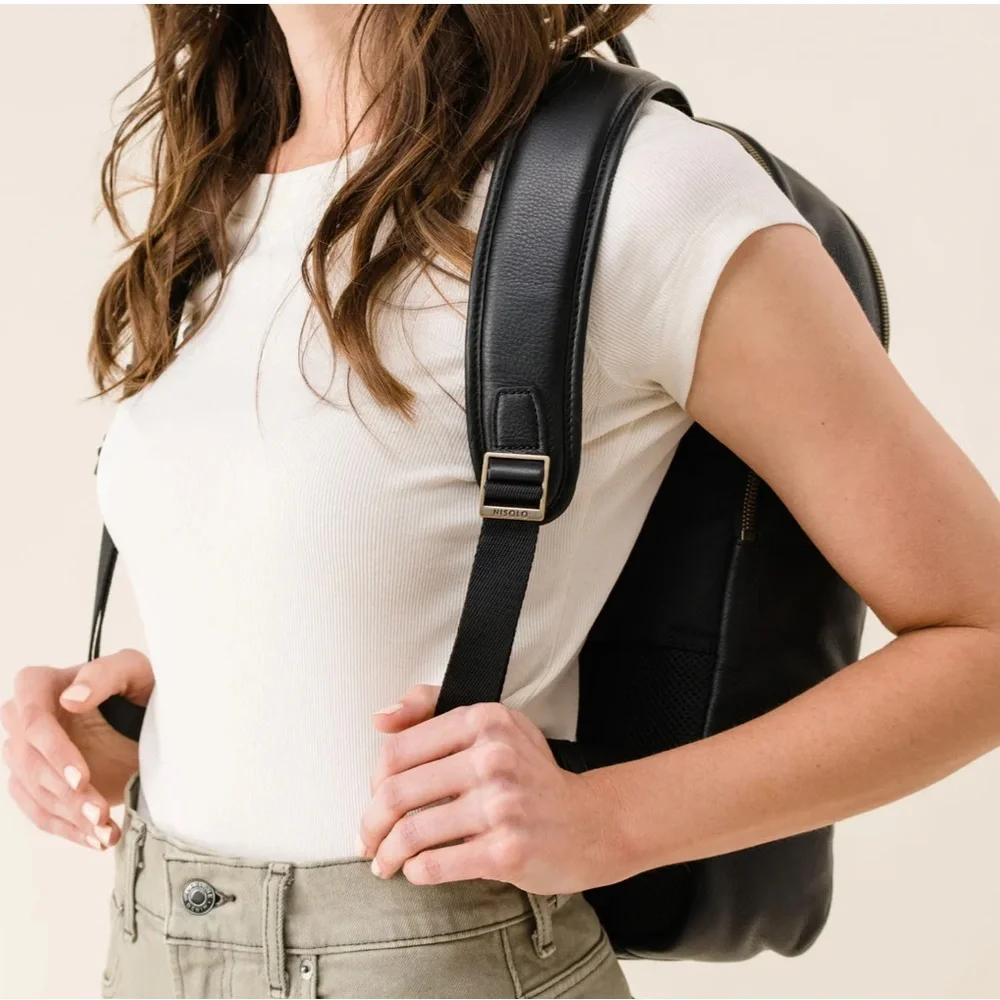 Nisolo Alex leather commuter backpack